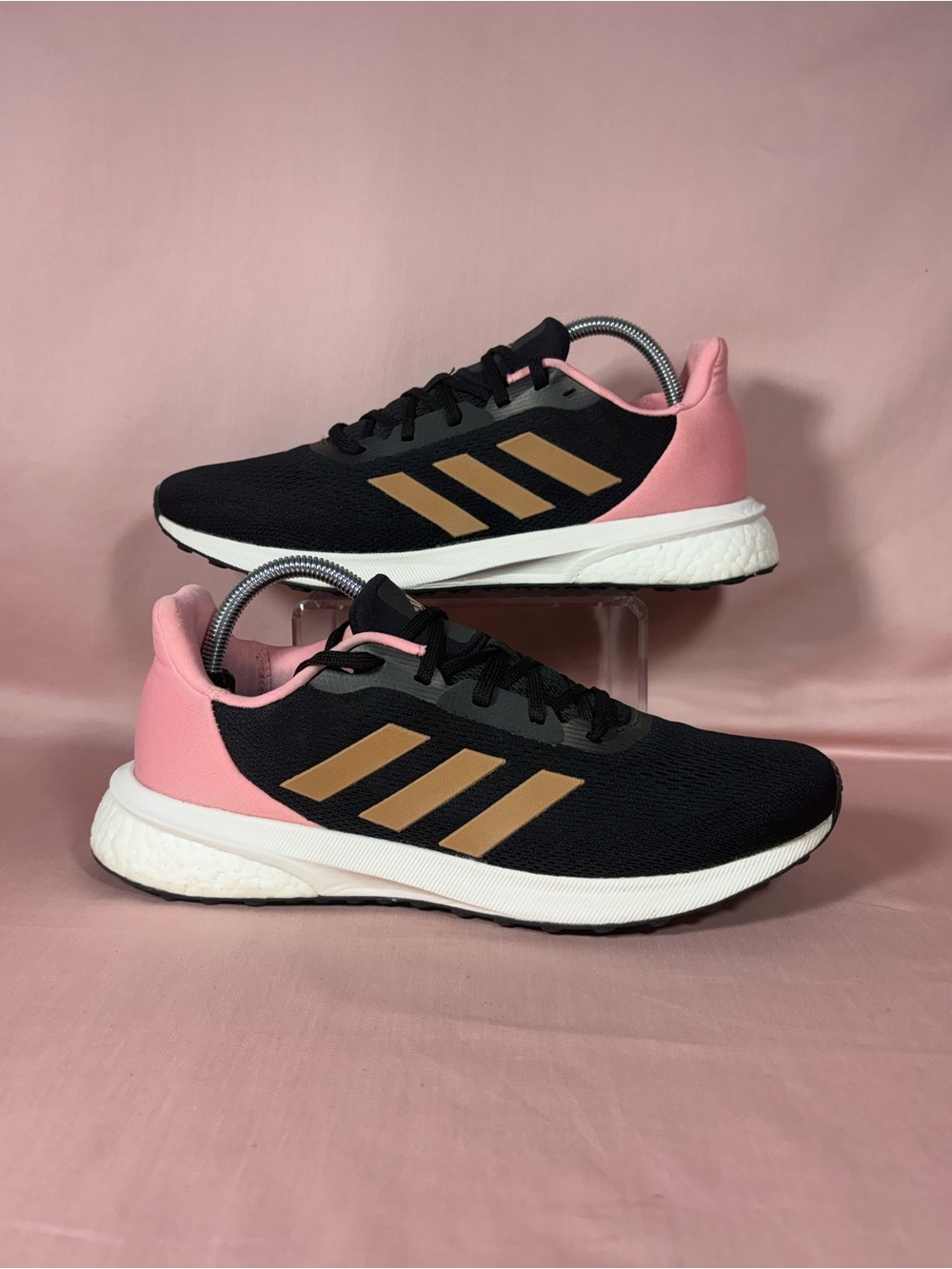 Adidas ASTRARUN Boost Black/Pink Athletic Shoes (FX0500) W's Size 10